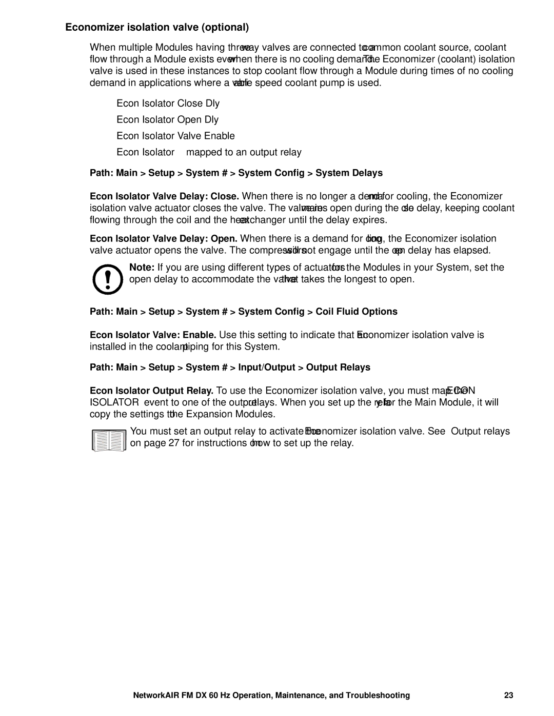 American Power Conversion FM, DX manual Economizer isolation valve optional 