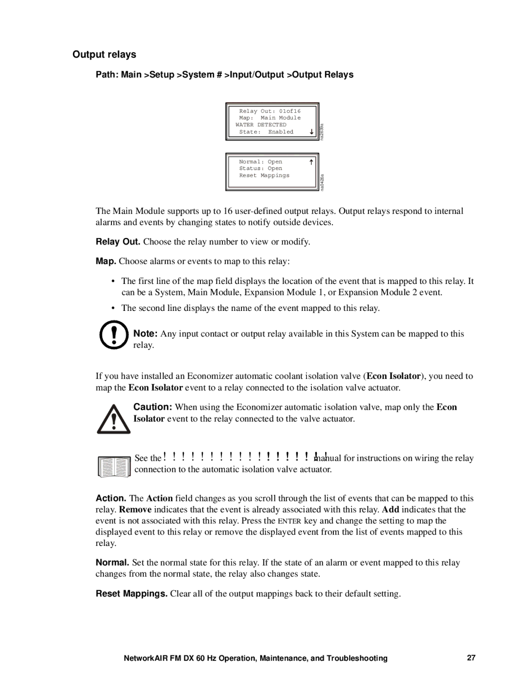 American Power Conversion FM, DX manual Output relays 