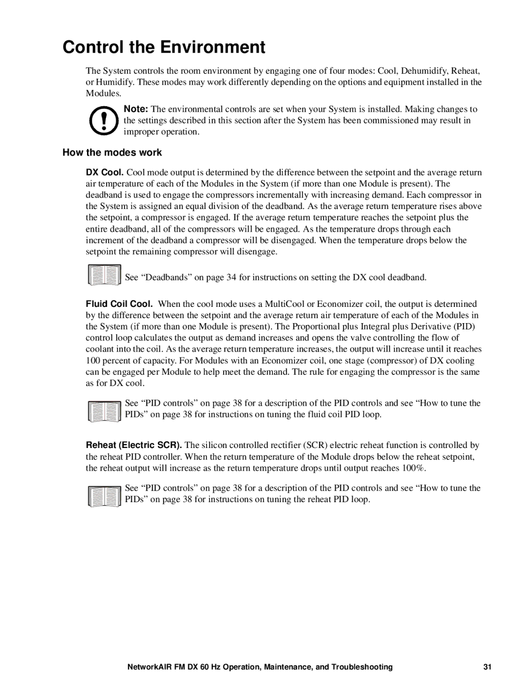 American Power Conversion FM, DX manual Control the Environment, How the modes work 