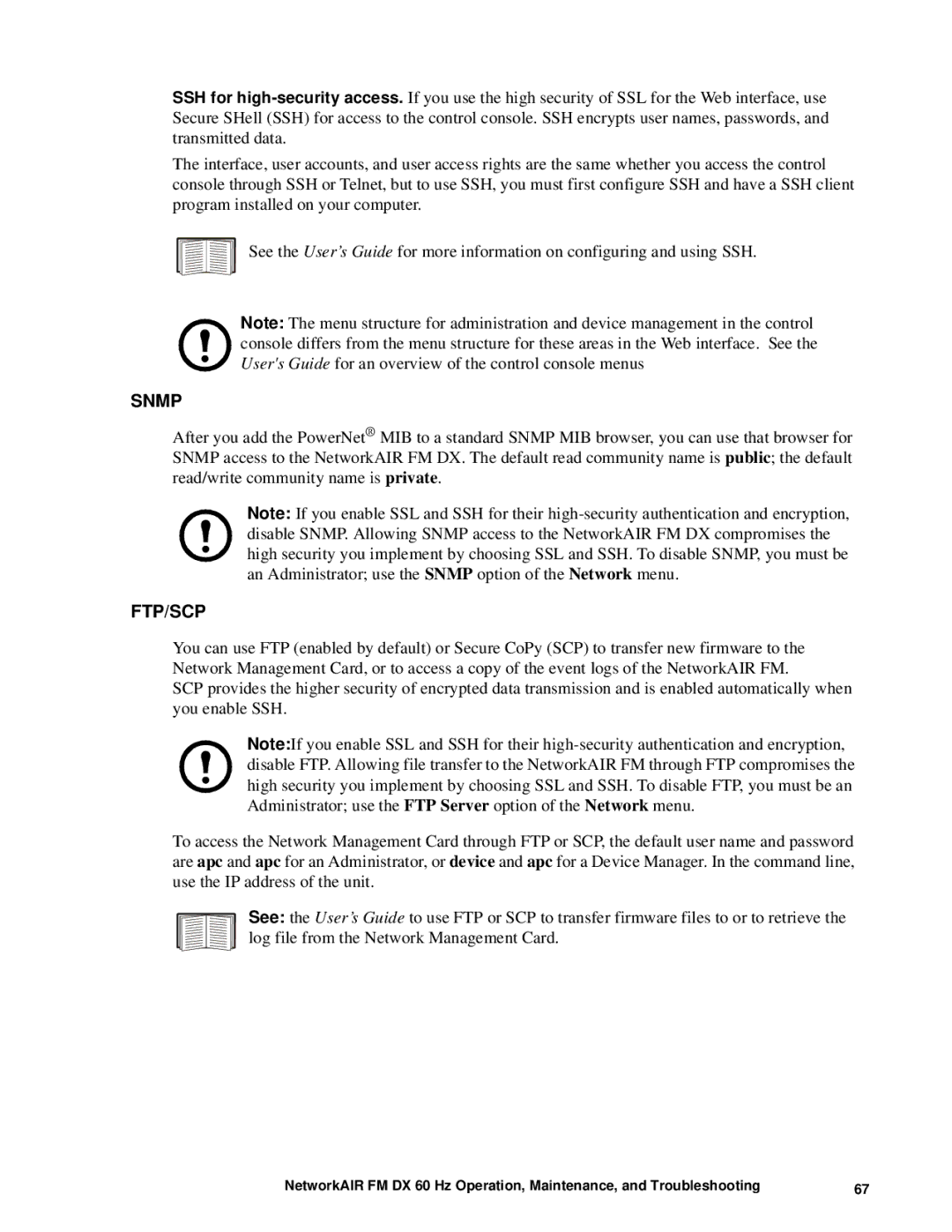 American Power Conversion FM, DX manual Snmp 