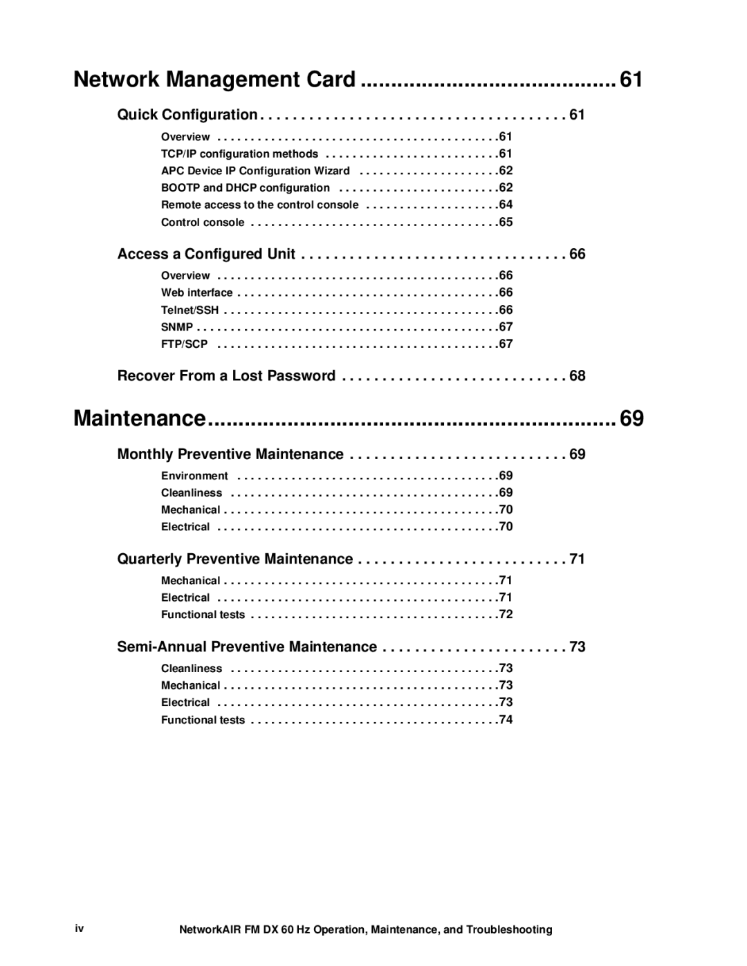 American Power Conversion DX, FM manual Network Management Card 