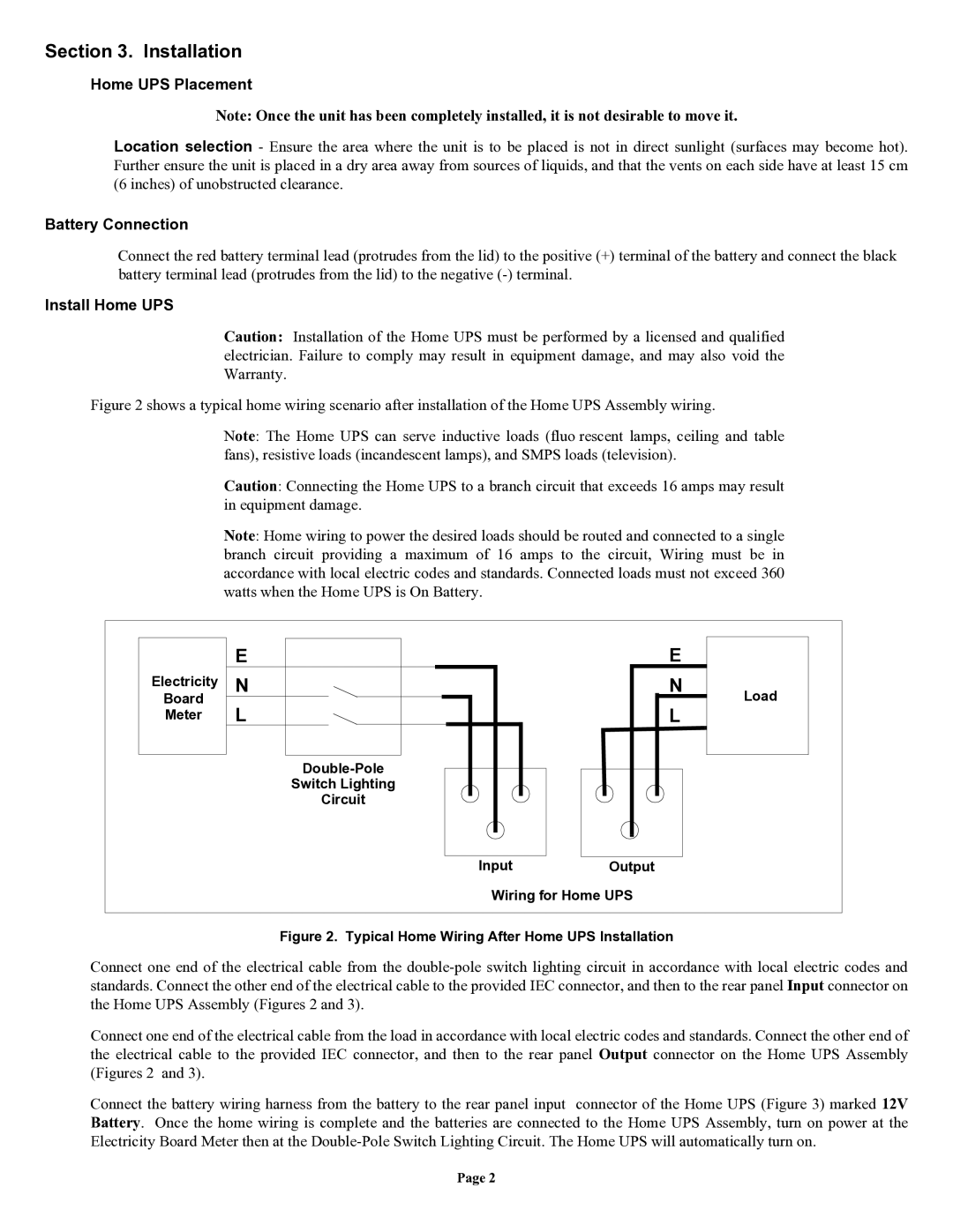 American Power Conversion HI600SQ user manual Installation, Home UPS Placement 