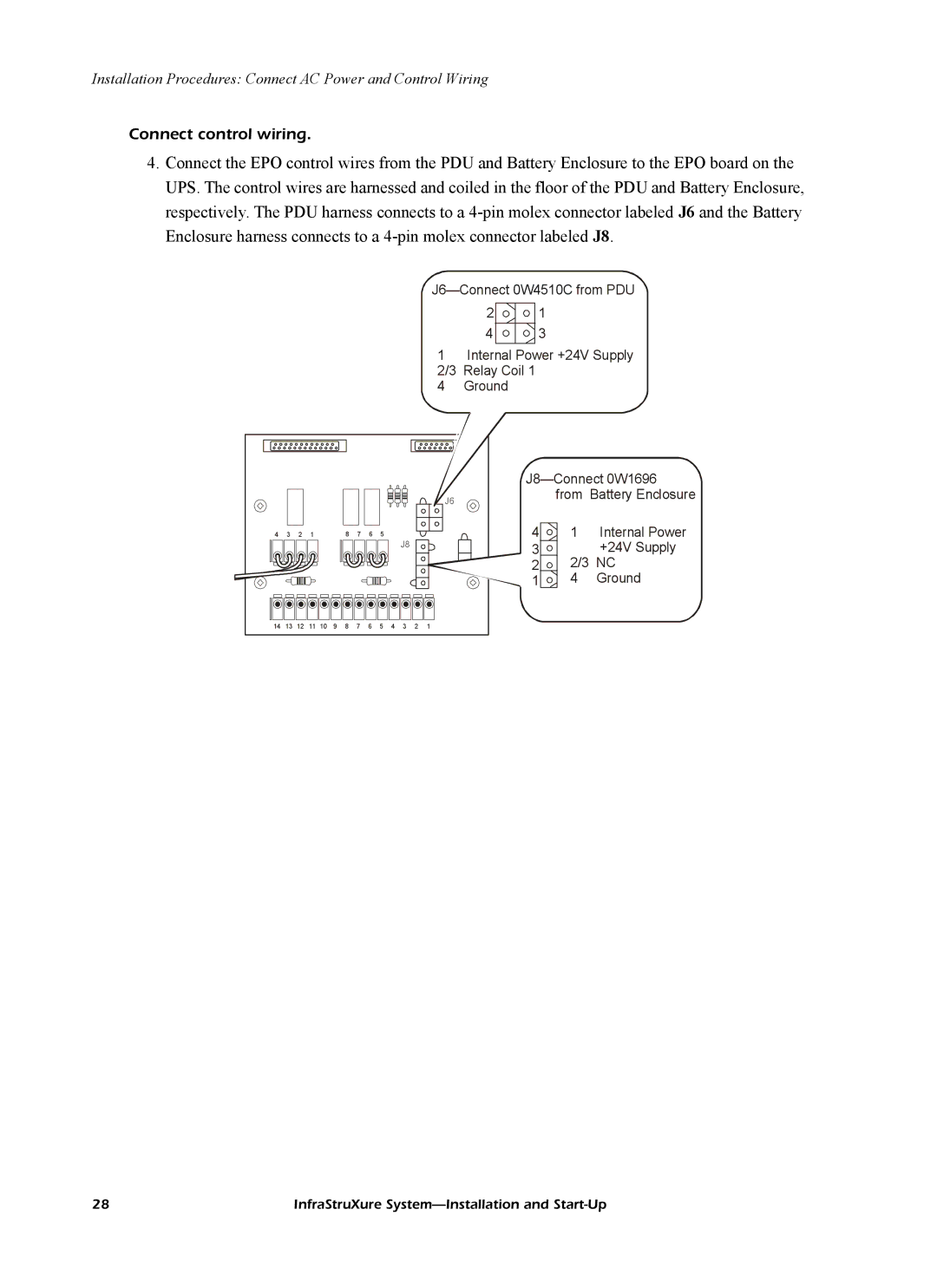 American Power Conversion InfraStruXureTM System manual Connect control wiring 