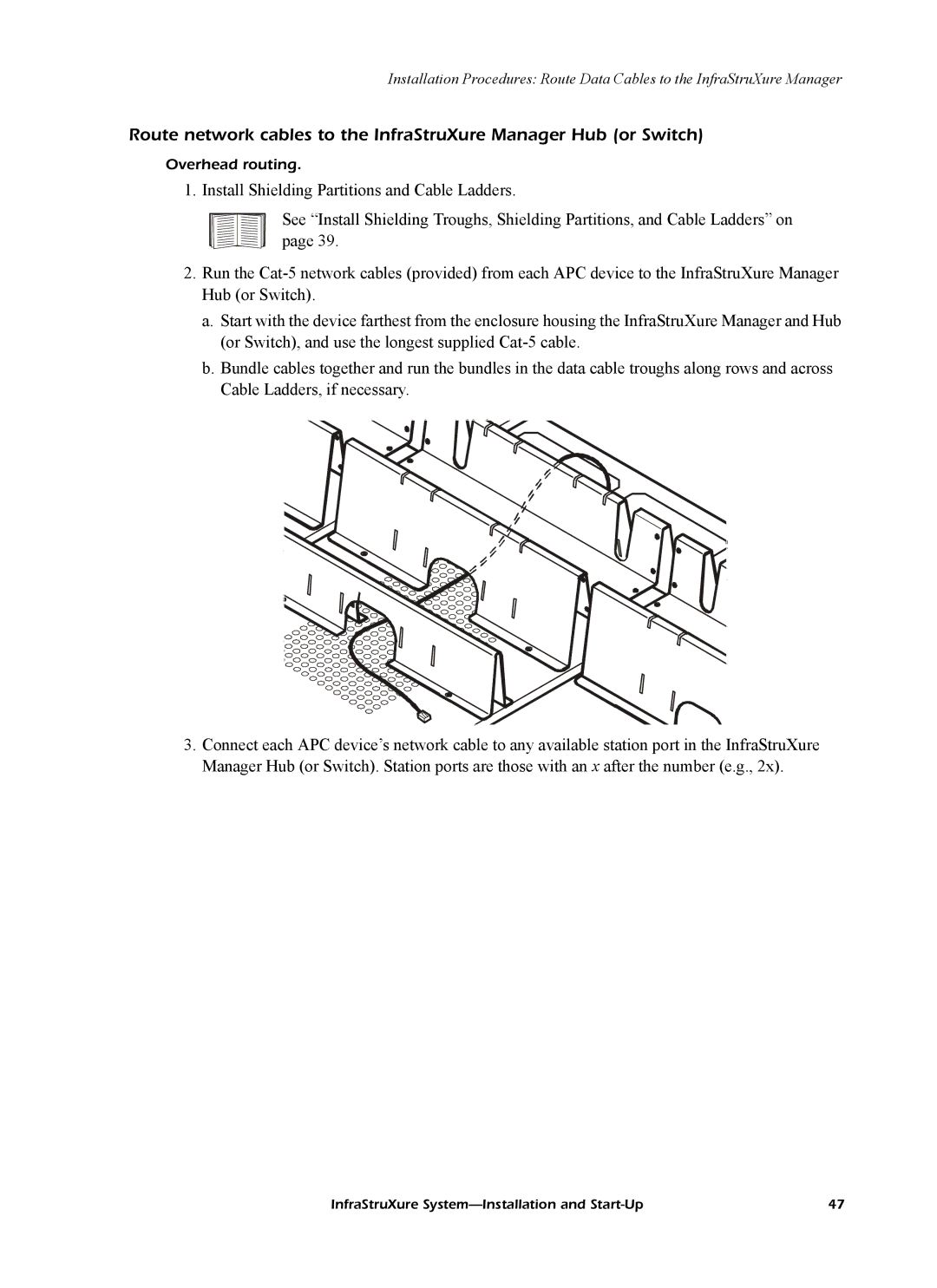 American Power Conversion InfraStruXureTM System manual Overhead routing 