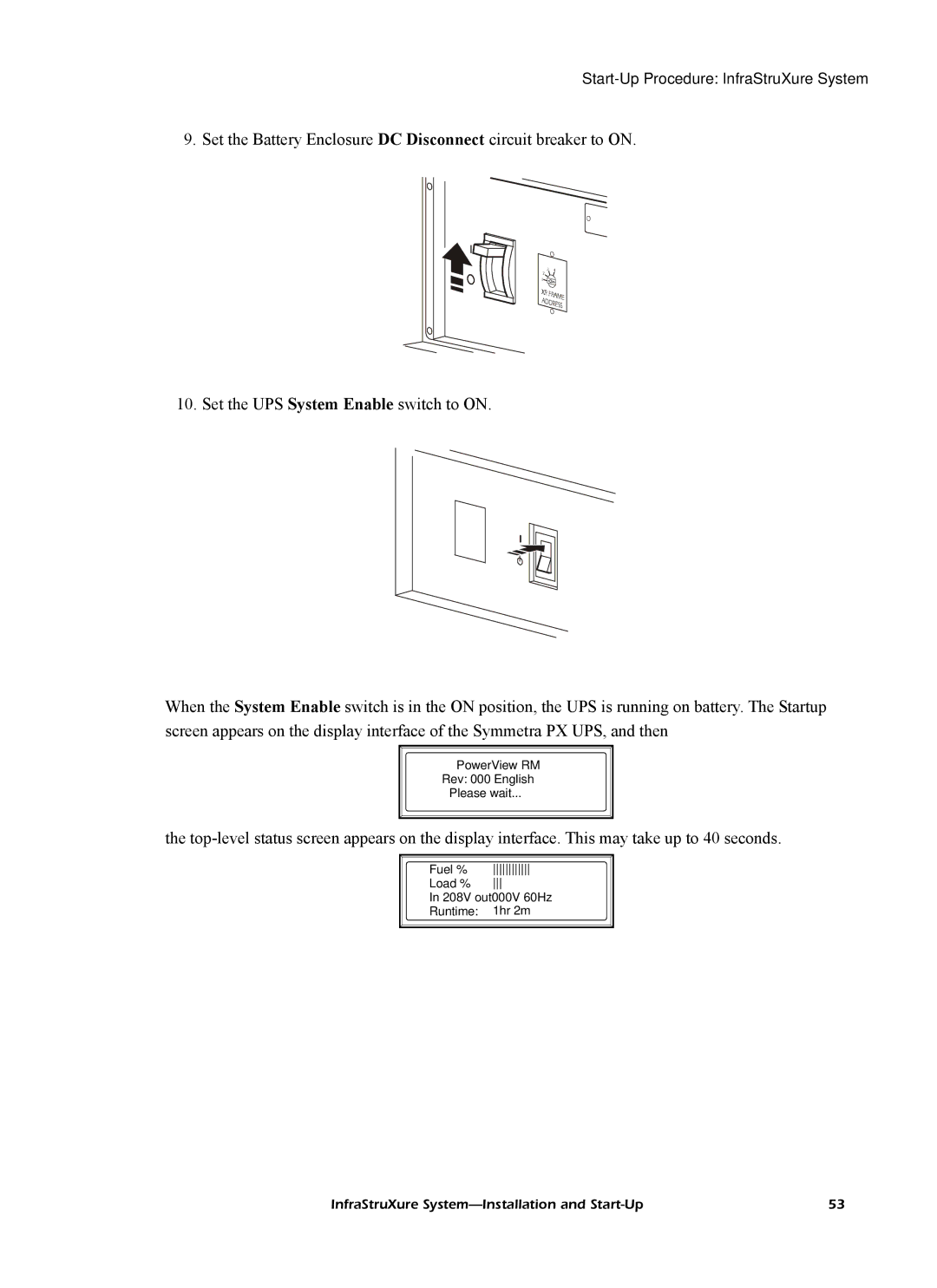 American Power Conversion InfraStruXureTM System manual PowerView RM Rev 000 English Please wait 