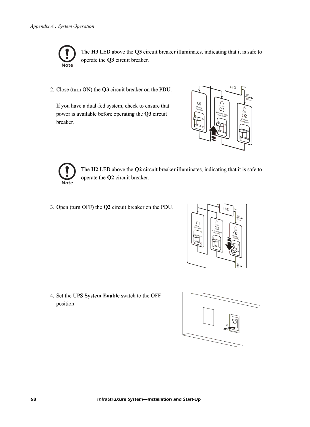 American Power Conversion InfraStruXureTM System manual Appendix a System Operation 