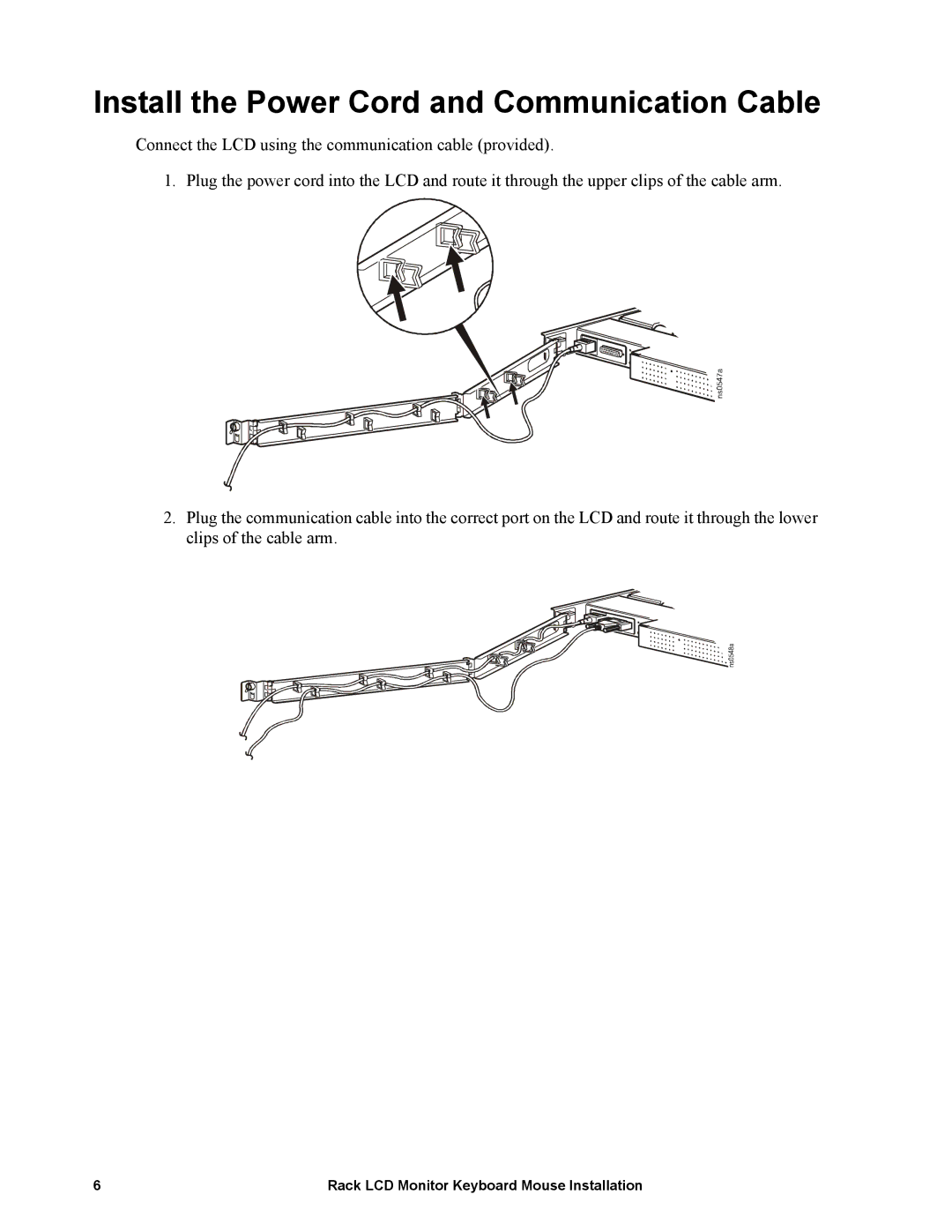 American Power Conversion LCD Monitor Keyboard Mouse specifications Install the Power Cord and Communication Cable 