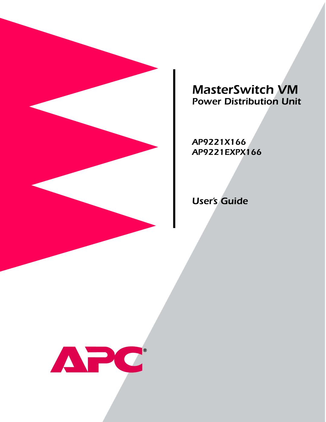 American Power Conversion Master Switch manual MasterSwitch VM 