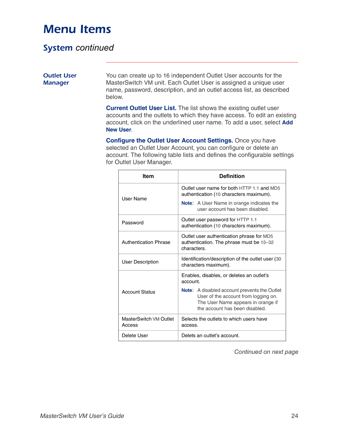 American Power Conversion Master Switch manual For Outlet User Manager 