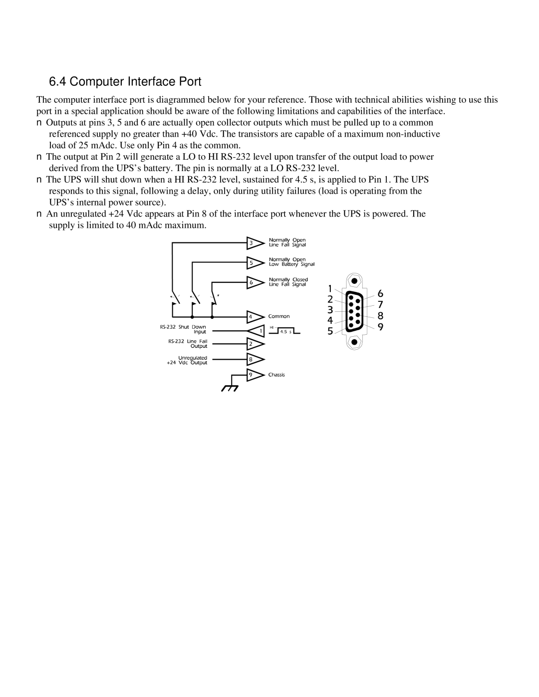 American Power Conversion MatrixTM UPS user manual Computer Interface Port 