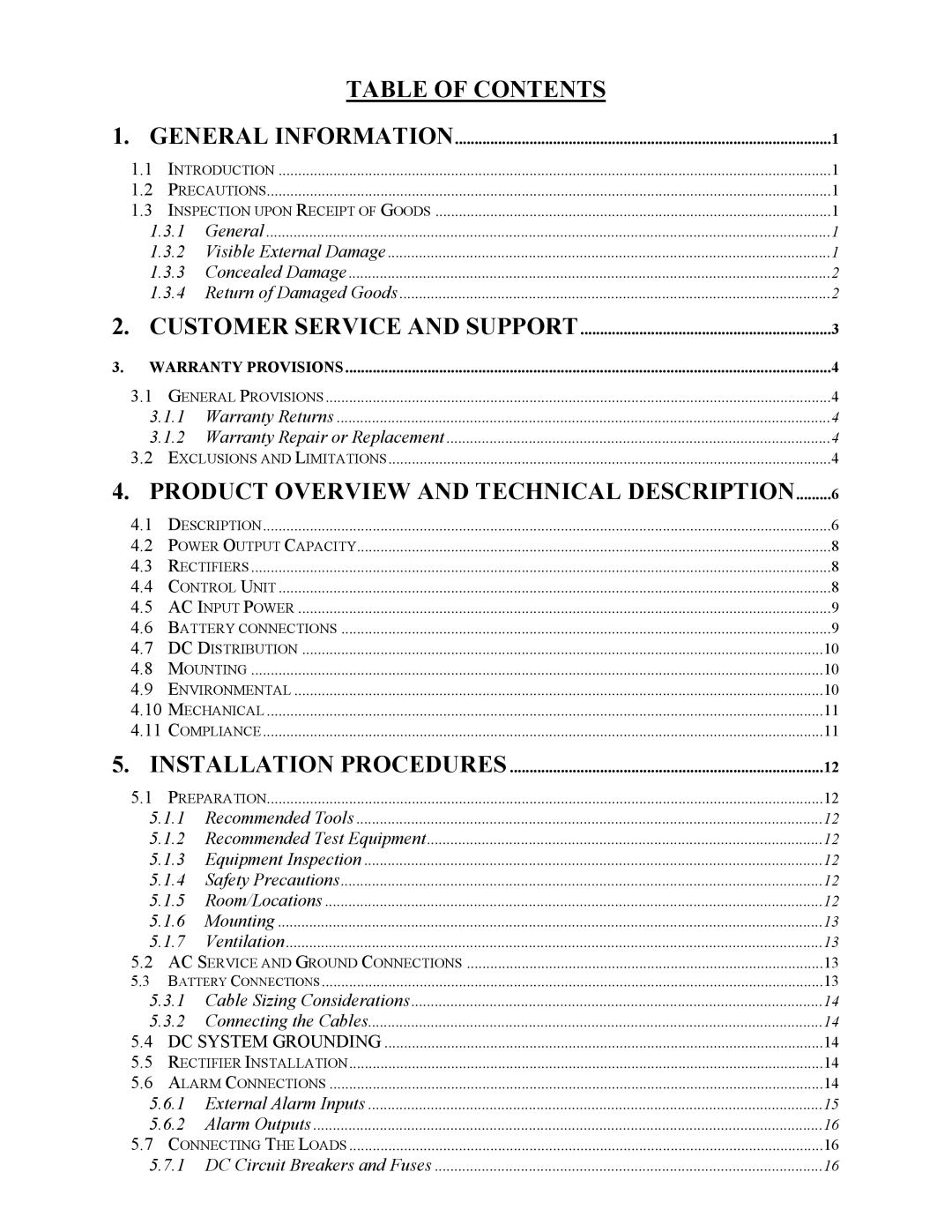 American Power Conversion MX28B600 manual Table of Contents, Product Overview and Technical Description 