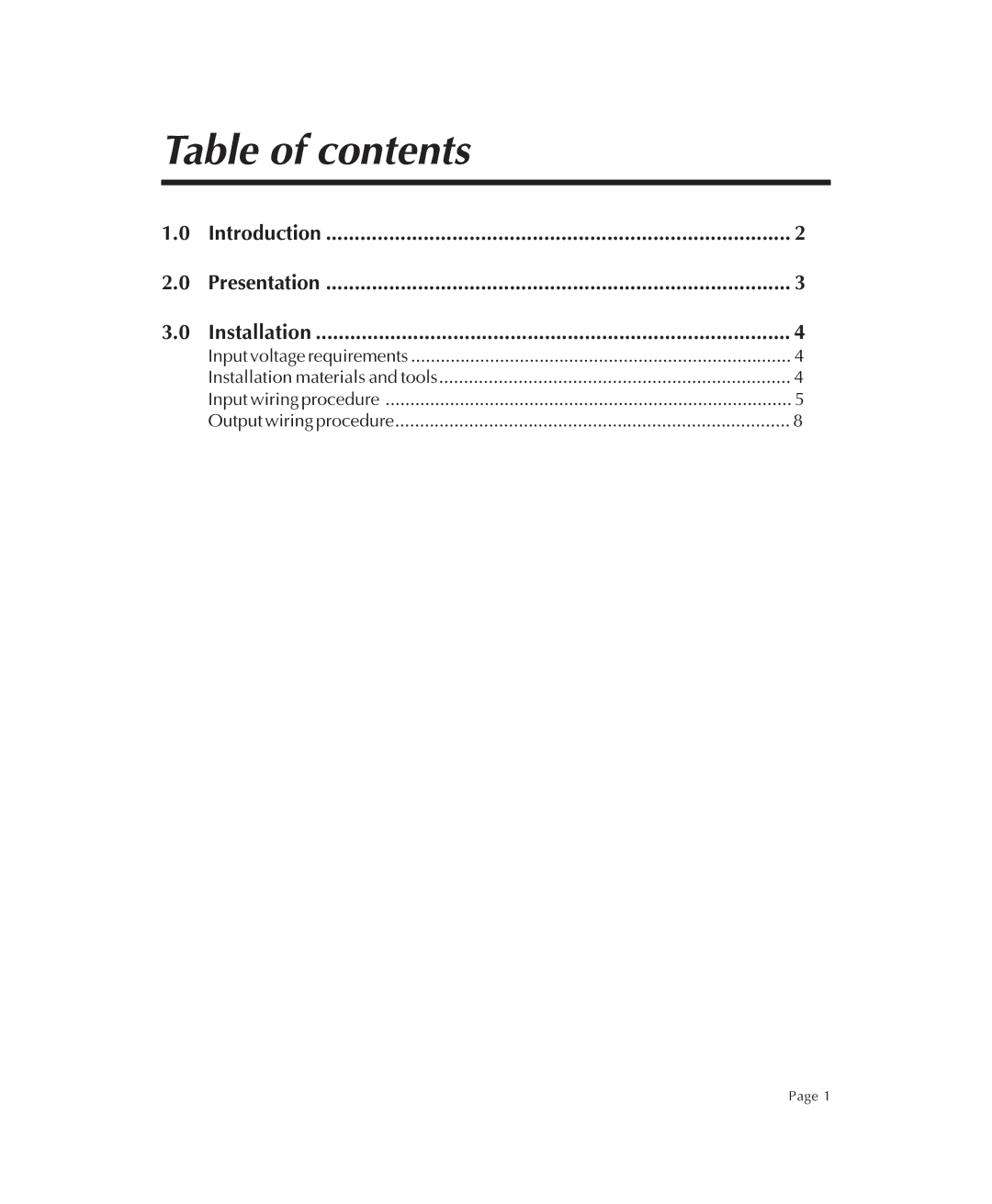 American Power Conversion MXA001, MXA002 user manual Table of contents 