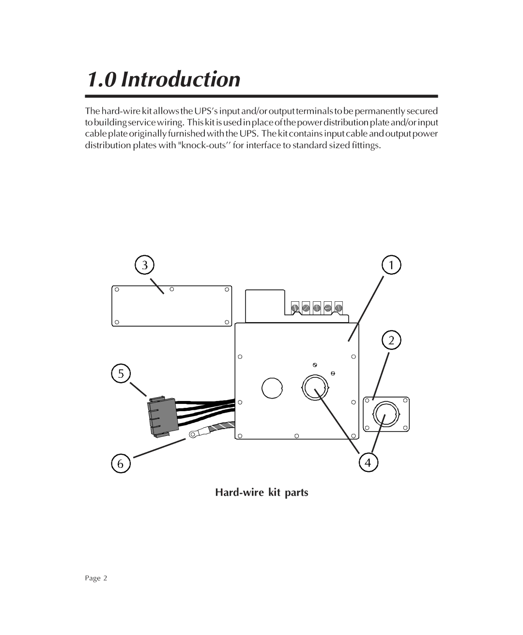 American Power Conversion MXA002, MXA001 user manual Introduction, Hard-wire kit parts 