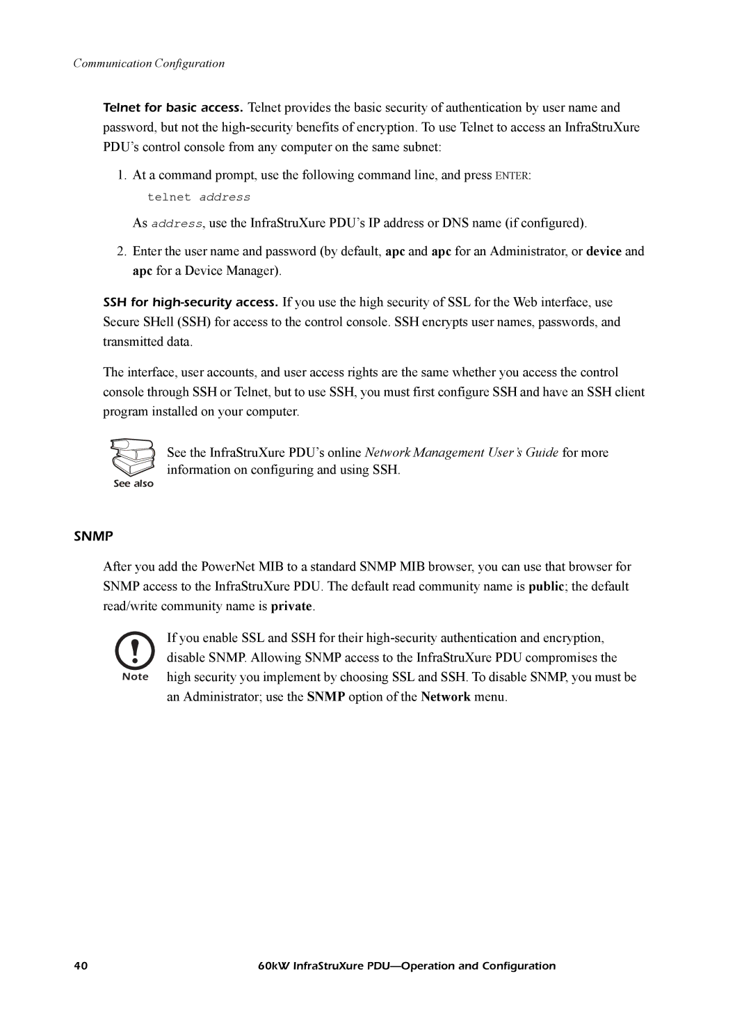 American Power Conversion PDRPPH1000, PD60H5HK1 manual Snmp 