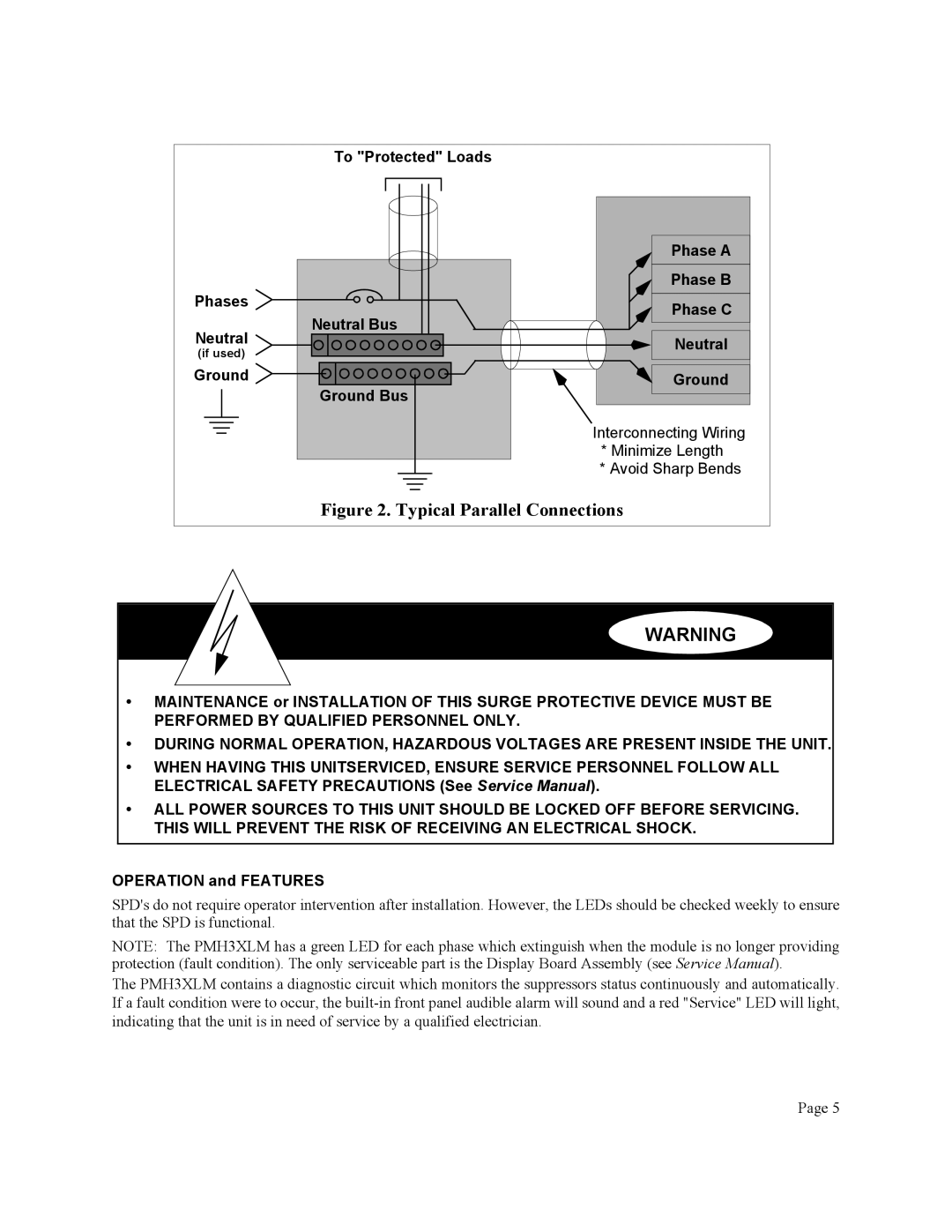 American Power Conversion PMH3XLM user manual Phases Neutral, Ground, Operation and Features 