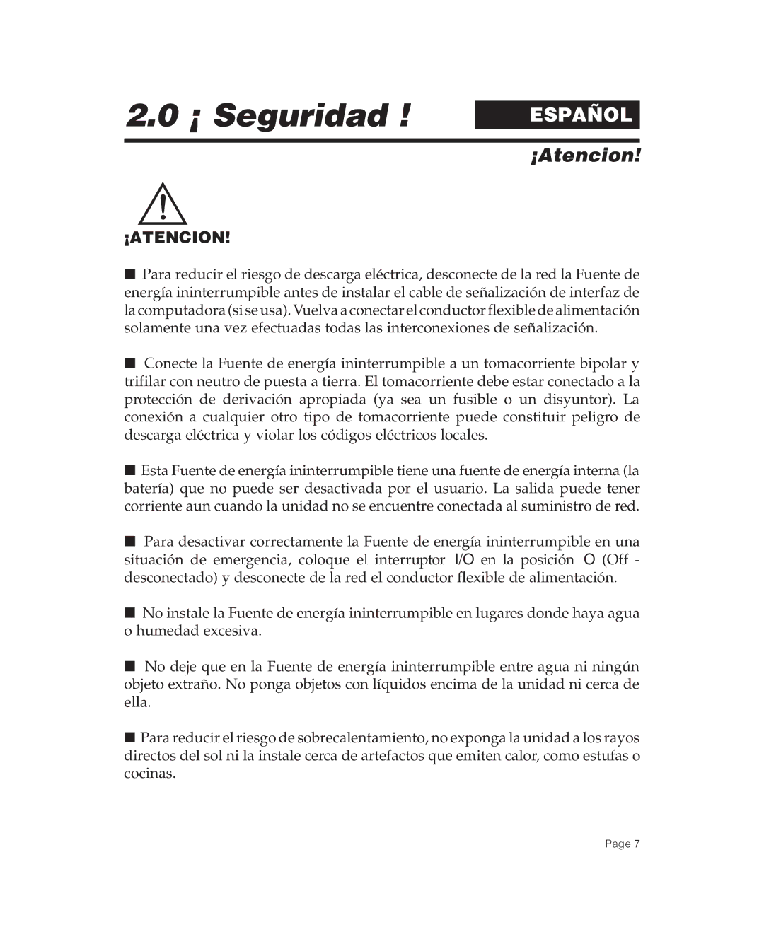 American Power Conversion POWERCELL user manual ¡ Seguridad 