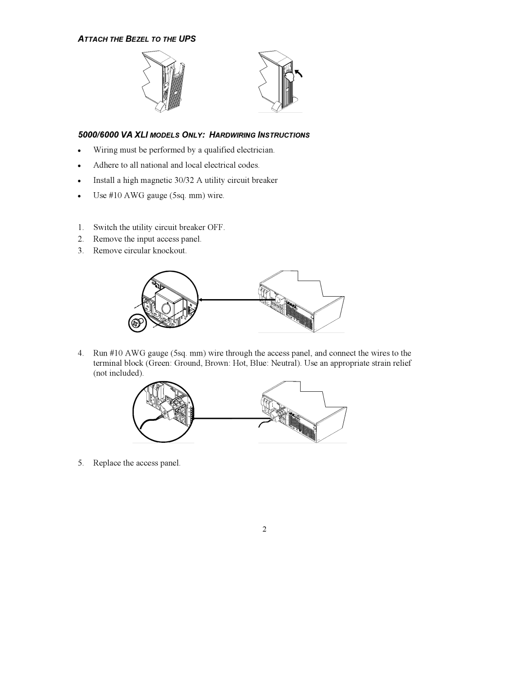 American Power Conversion RT-UXICH user manual 