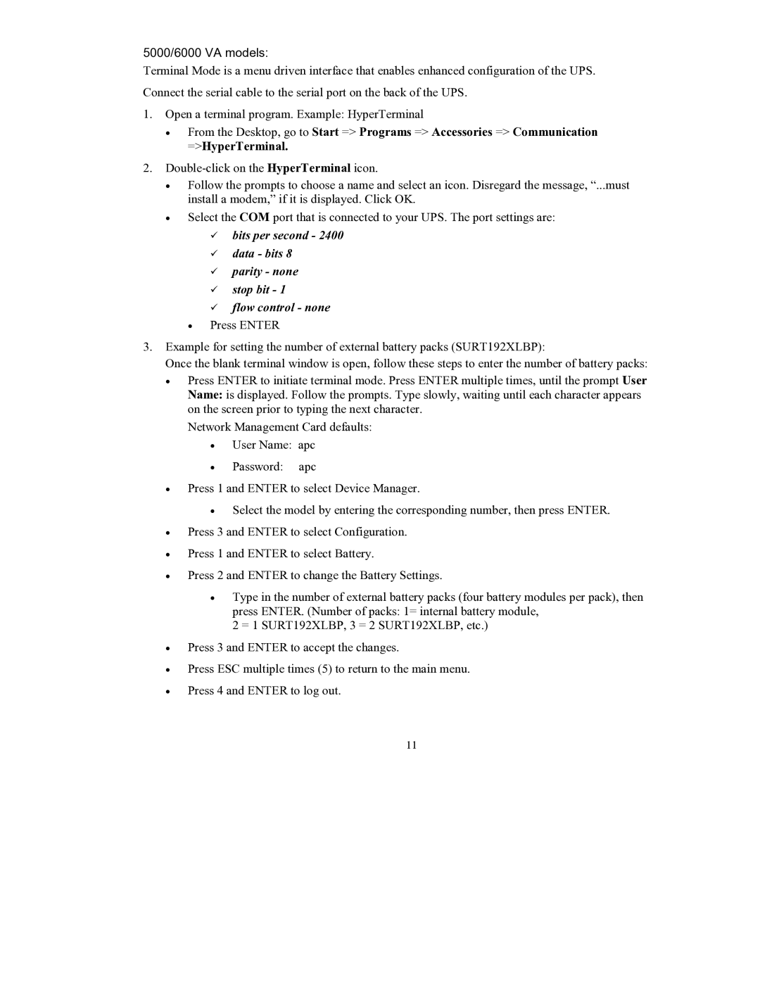 American Power Conversion RT user manual 5000/6000 VA models 