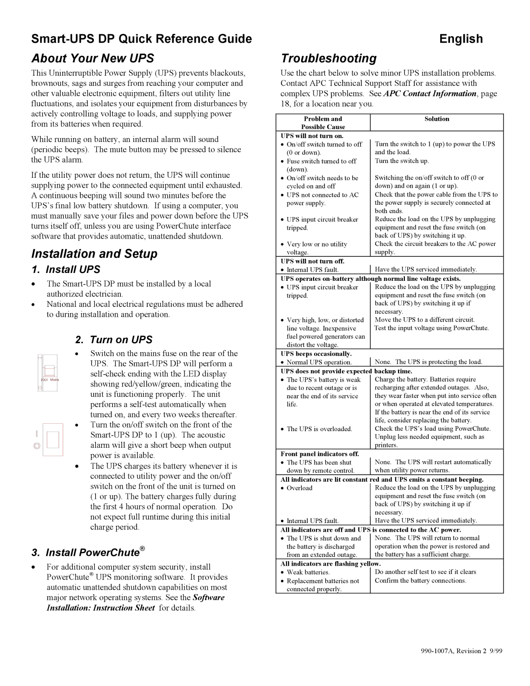 American Power Conversion SUDP10000I, SUDP8000I, SUDP6000I, SUDP4000I user manual About Your New UPS 