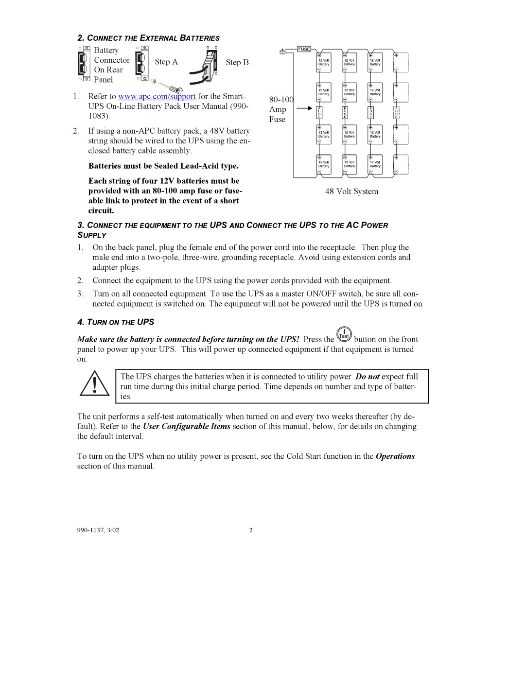 American Power Conversion SUOL2000UXI, SUOL1000UXI user manual Amp Fuse Volt System 