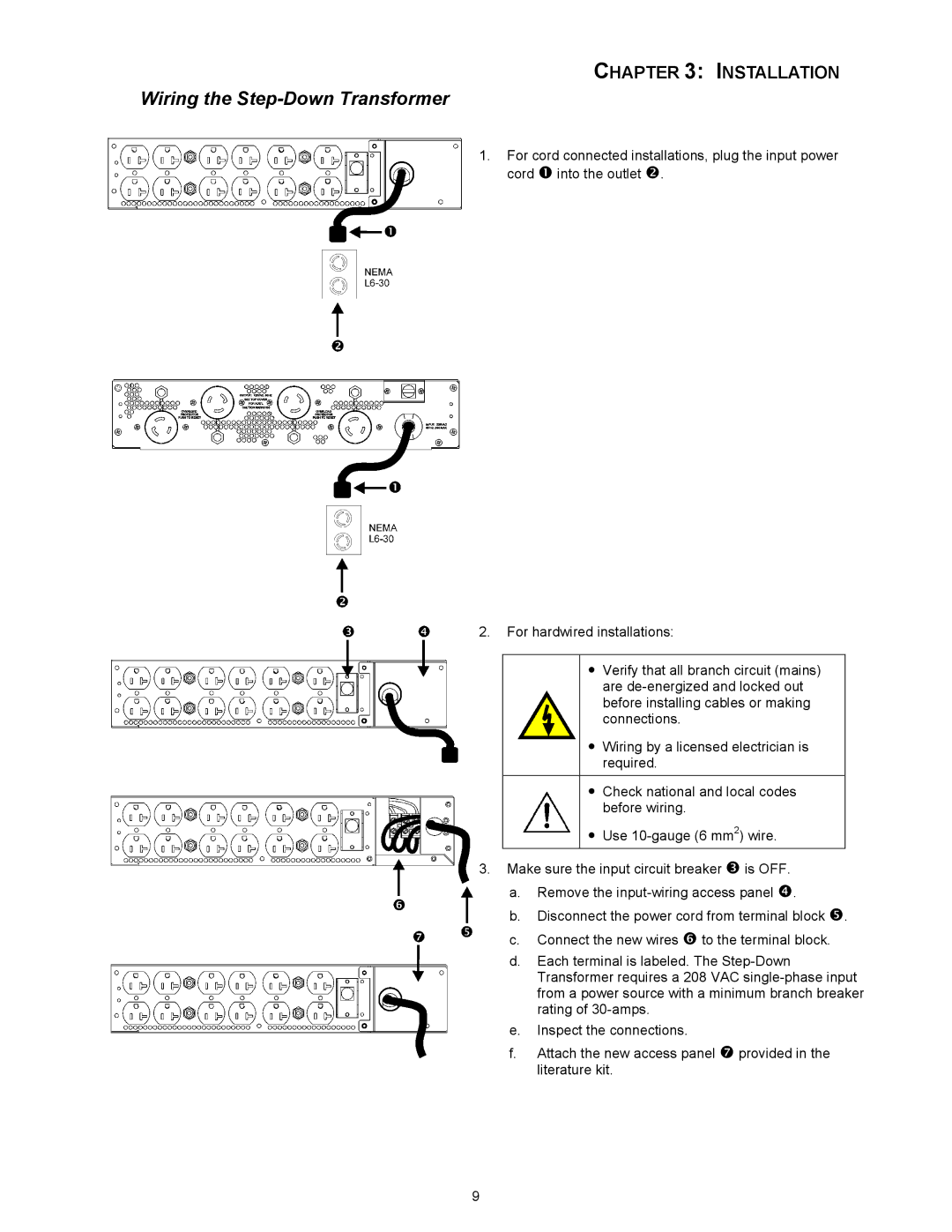 American Power Conversion SYTF3J, SURT006, SURT005, AP9621, SYTF2J, SUTF3 user manual Wiring the Step-Down Transformer 