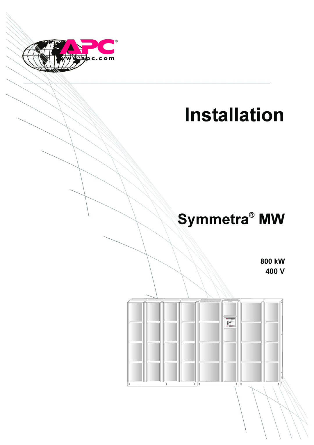 American Power Conversion SYMF800KH manual 