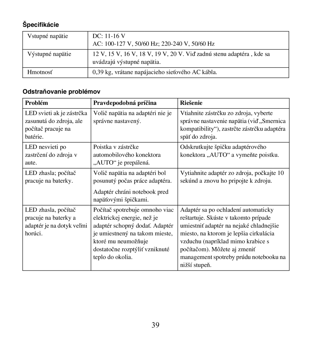 American Power Conversion UPA9 manuel dutilisation ·pecifikácie 