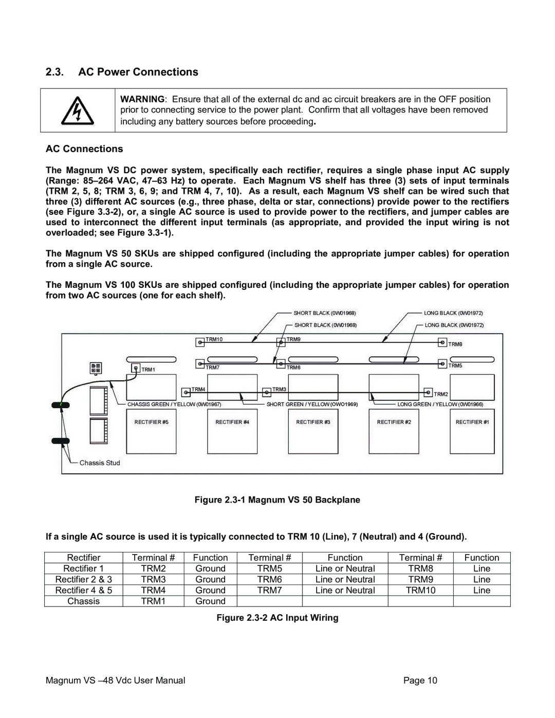 American Power Conversion VS 100, VS 50 user manual AC Power Connections, AC Connections 