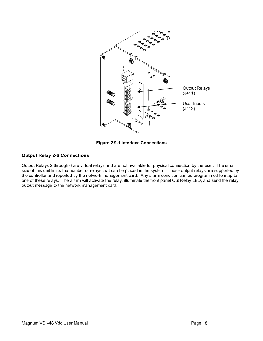 American Power Conversion VS 100, VS 50 user manual Output Relay 2-6 Connections, Interface Connections 