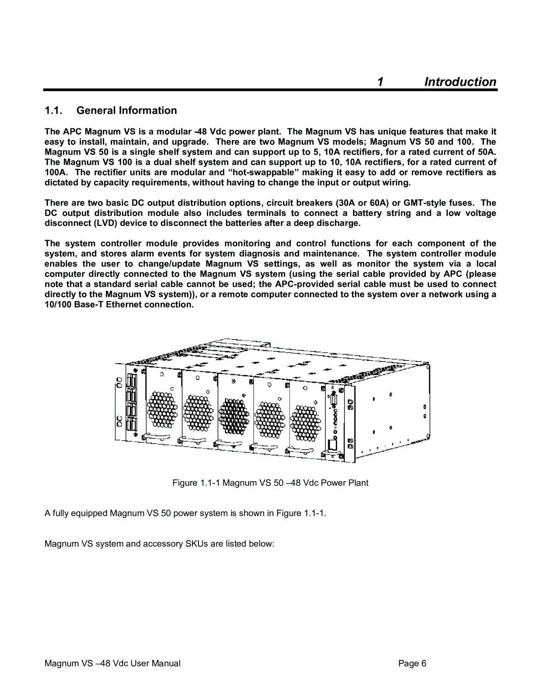 American Power Conversion VS 100, VS 50 user manual Introduction, General Information 