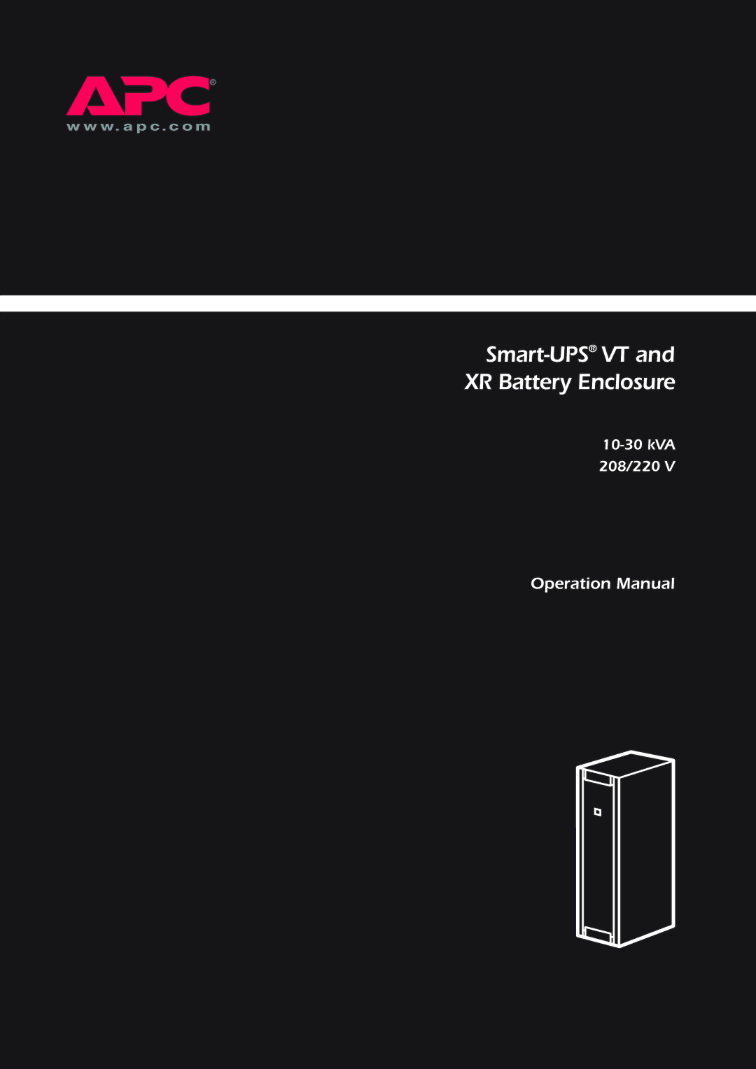 American Power Conversion Smart-UPS VT operation manual Smart-UPSVT and XR Battery Enclosure 