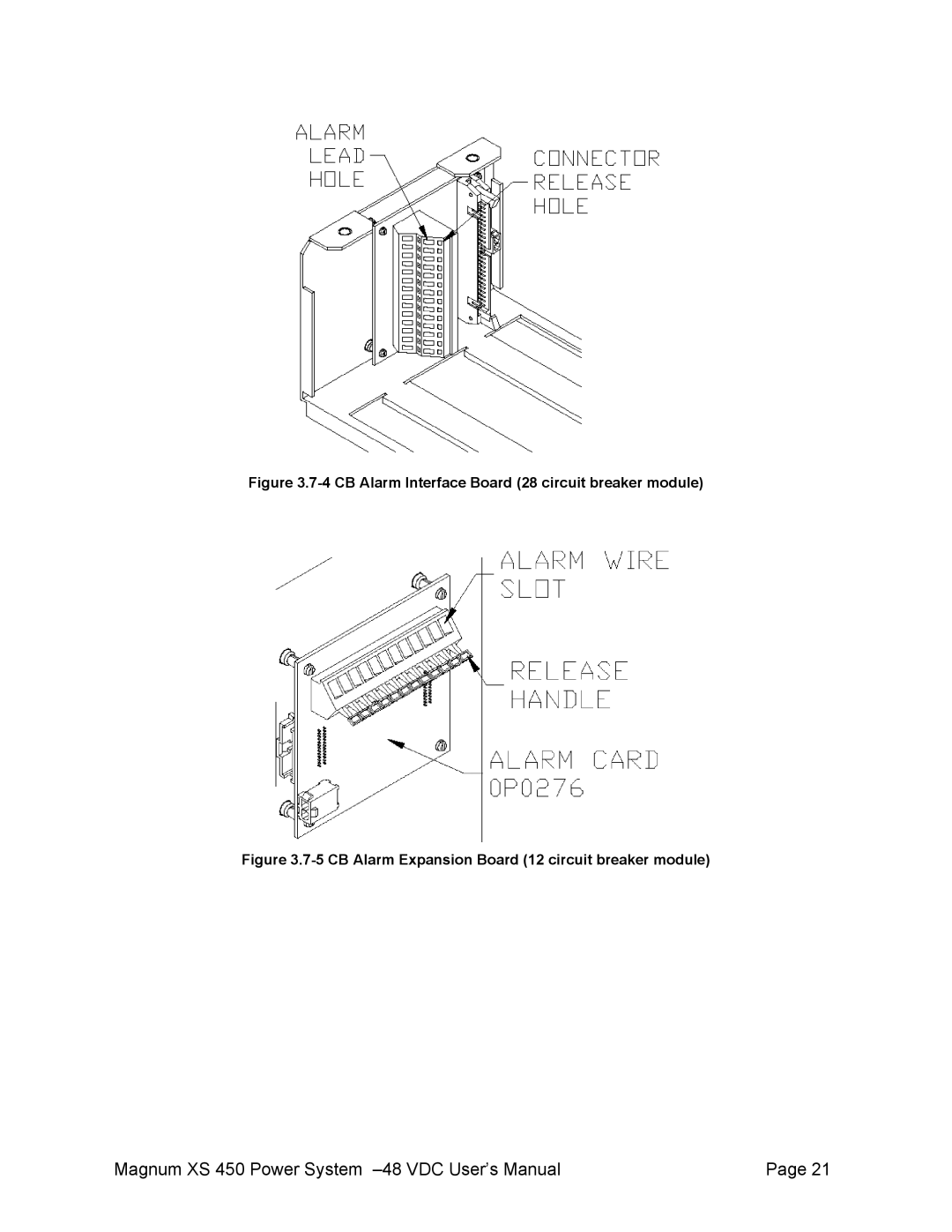 American Power Conversion XS 450 -48 user manual CB Alarm Interface Board 28 circuit breaker module 