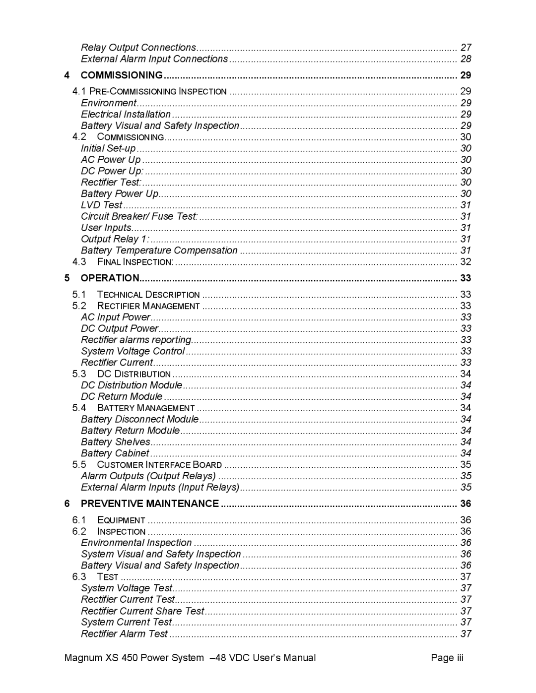 American Power Conversion XS 450 -48 user manual Magnum XS 450 Power System -48 VDC User’s Manual 