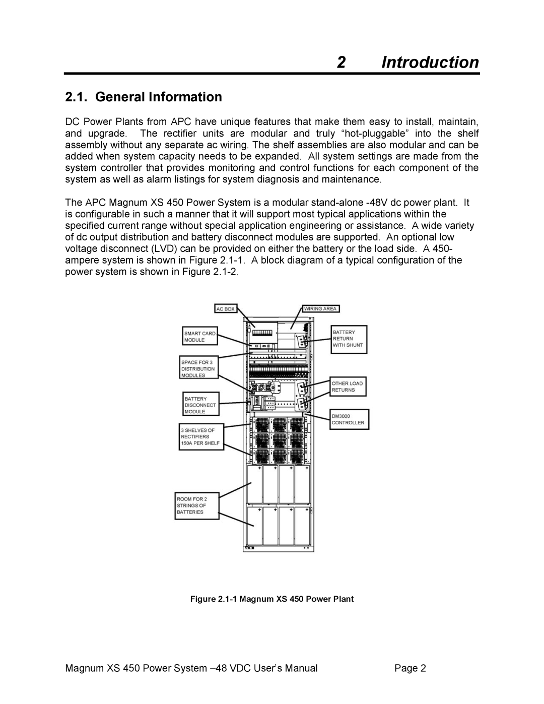 American Power Conversion XS 450 -48 user manual Introduction, General Information 