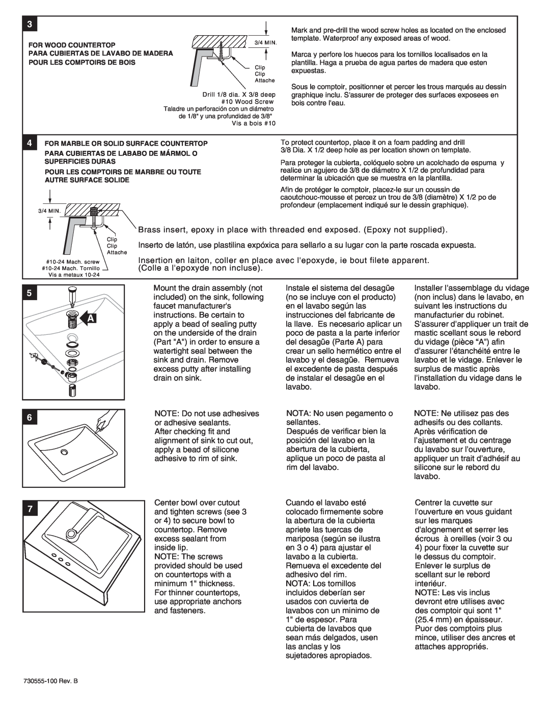 American Standard 0634 installation instructions 
