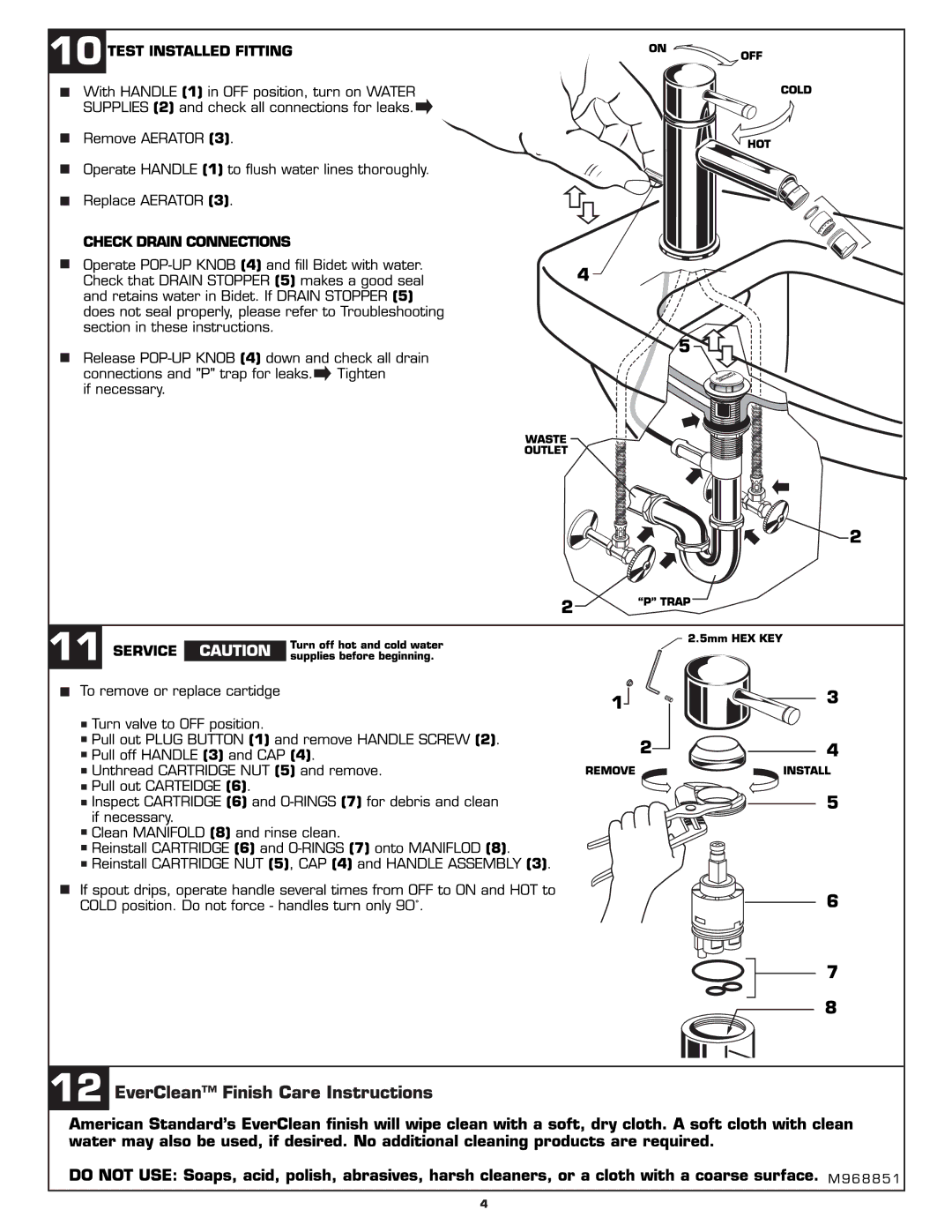 American Standard 2064.011 manual 