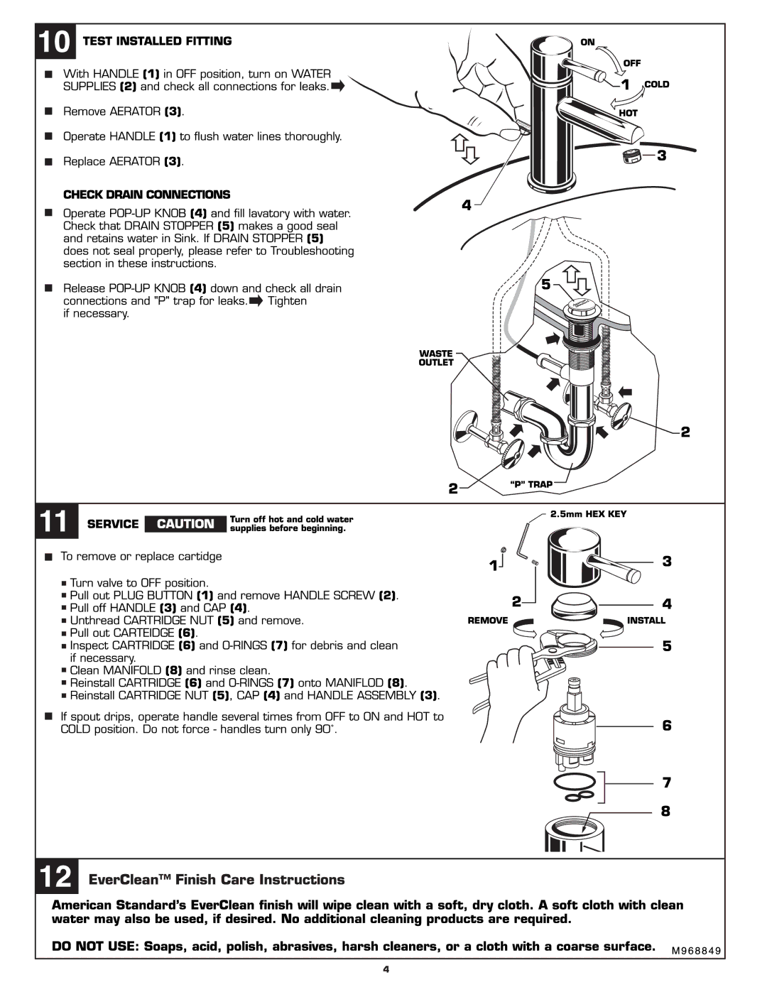 American Standard 2064.101 manual 