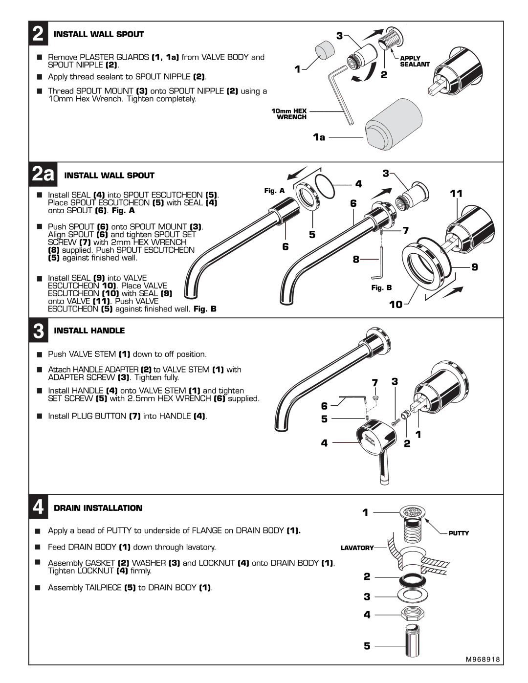 American Standard 2064.461 manual 