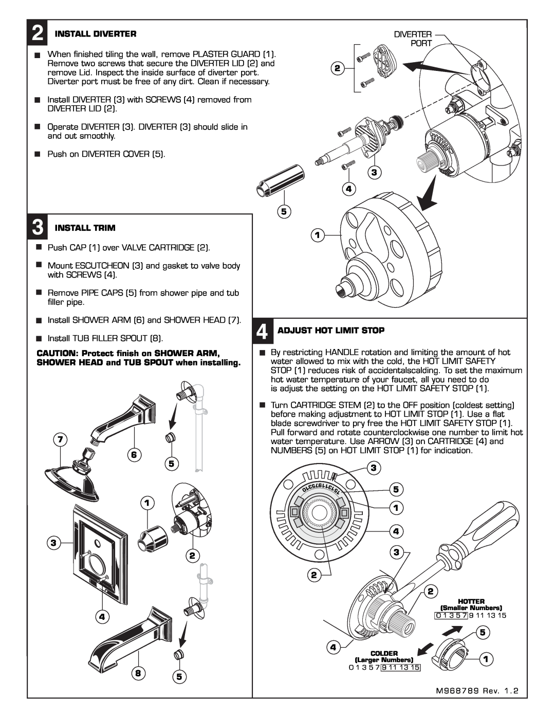 American Standard 2555.602 installation instructions Install Diverter 