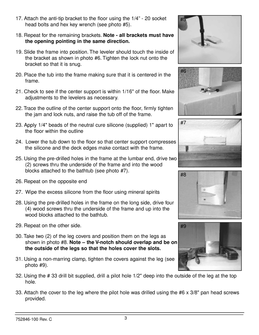 American Standard 2742.222, 2742.020 installation instructions 752846-100 Rev. C 