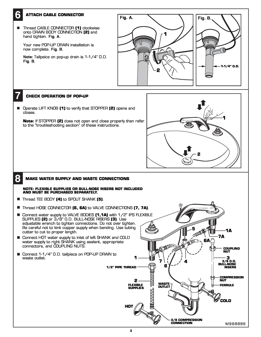 American Standard 3875-503, 3875-403 installation instructions Fig. A, Fig. B 