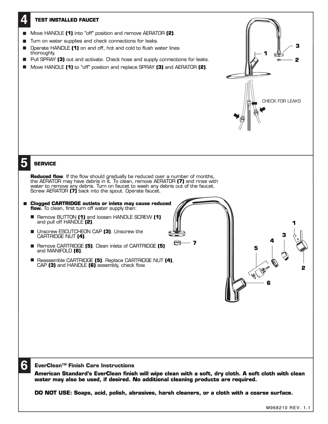 American Standard 4147.300 manual 