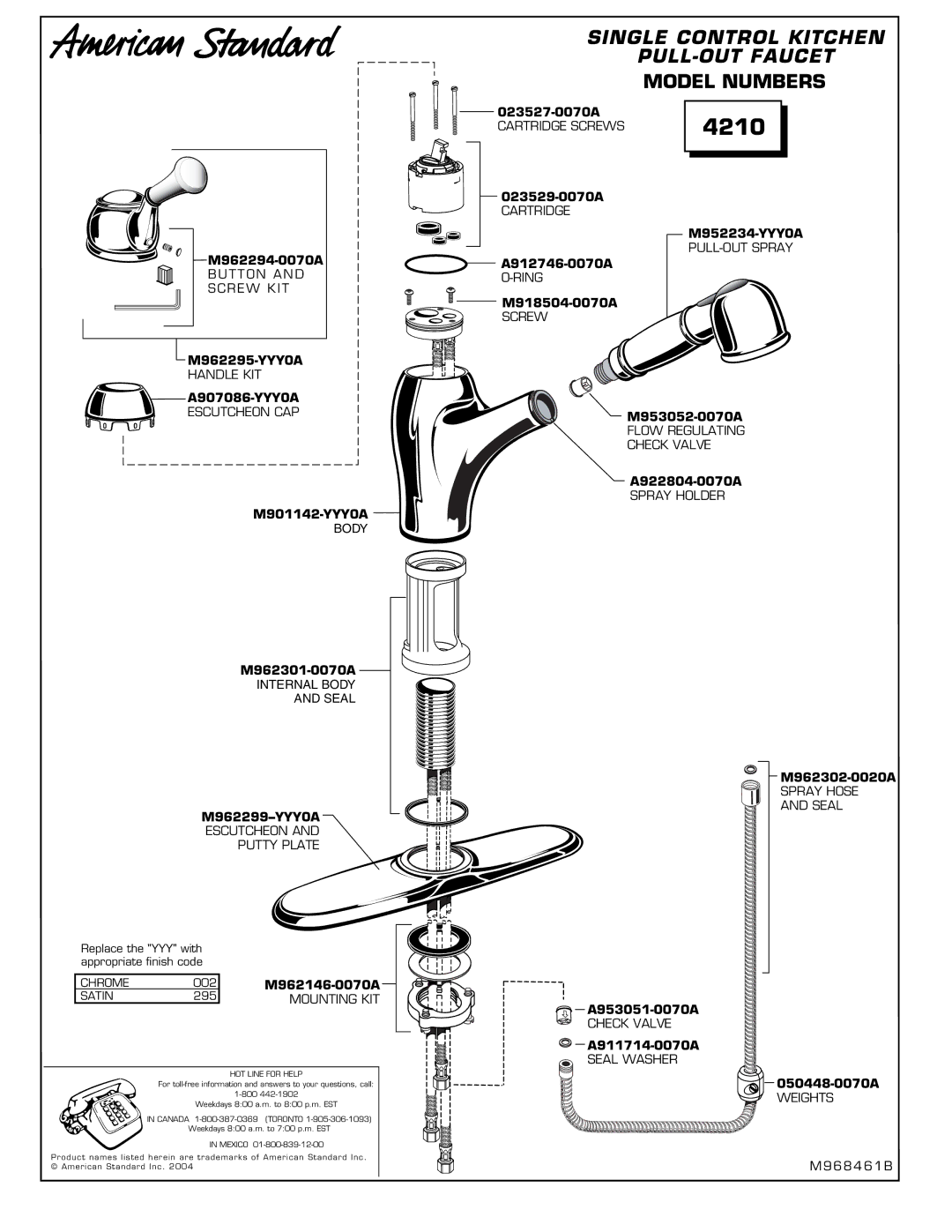 American Standard 4210 installation instructions 