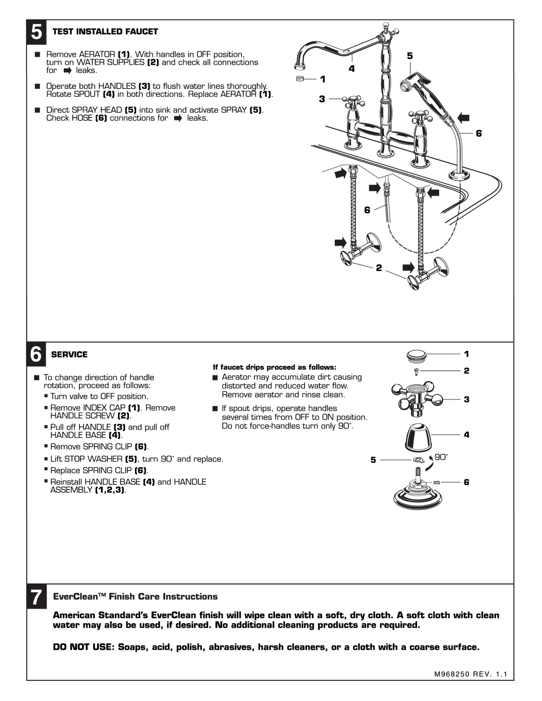 American Standard 4233.721, 4233.701, 4233.711 manual 