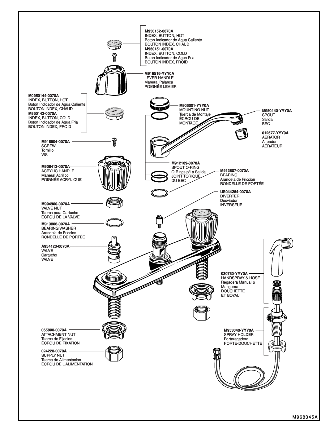 American Standard 4275.301, 4275.300, 4275.200, 4275.201 installation instructions M 9 6 8 3 4 5 A, M950152-0070A 