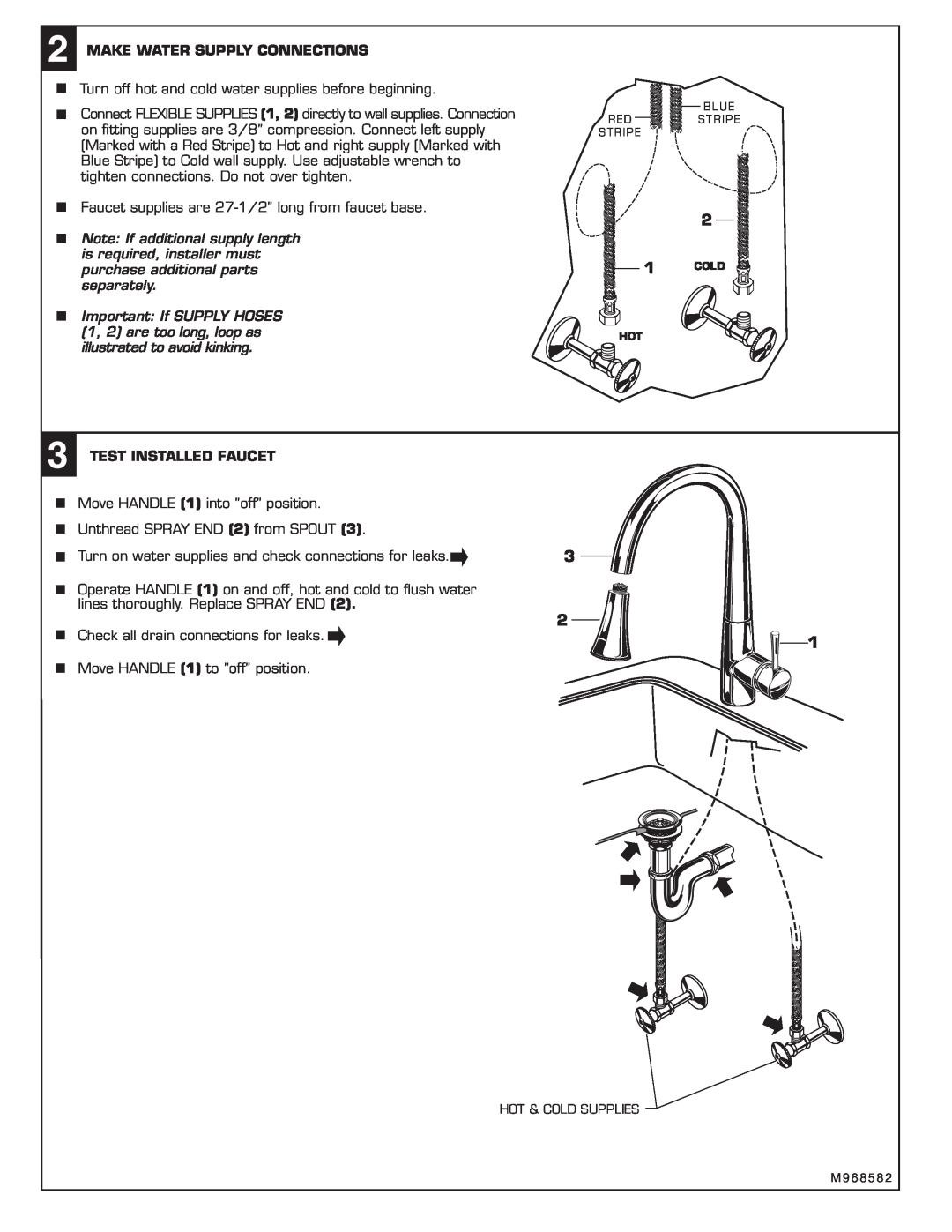 American Standard 4335.020.XXX Make Water Supply Connections, purchase additional parts1 COLD separately 