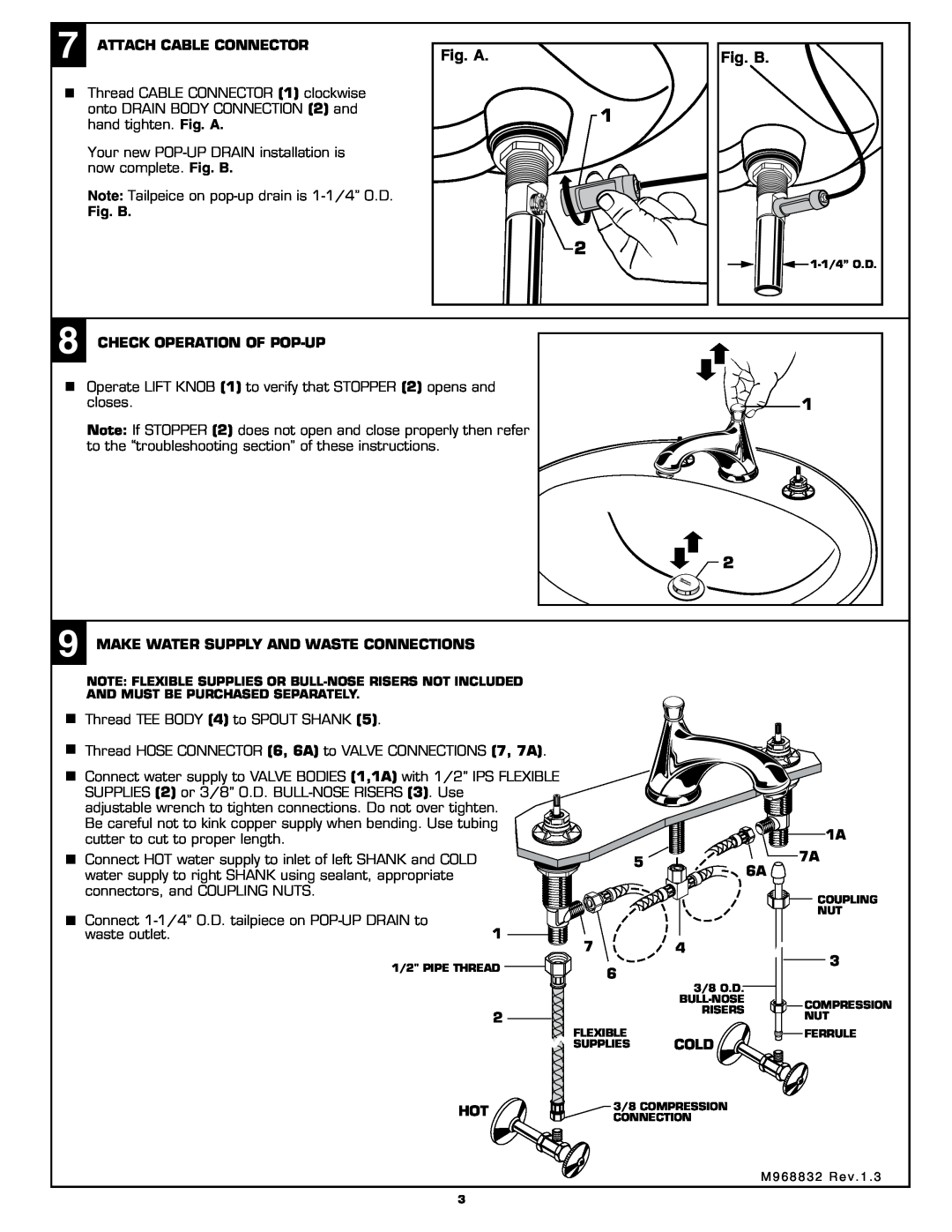 American Standard 4508.801 installation instructions Fig. A, Fig. B 