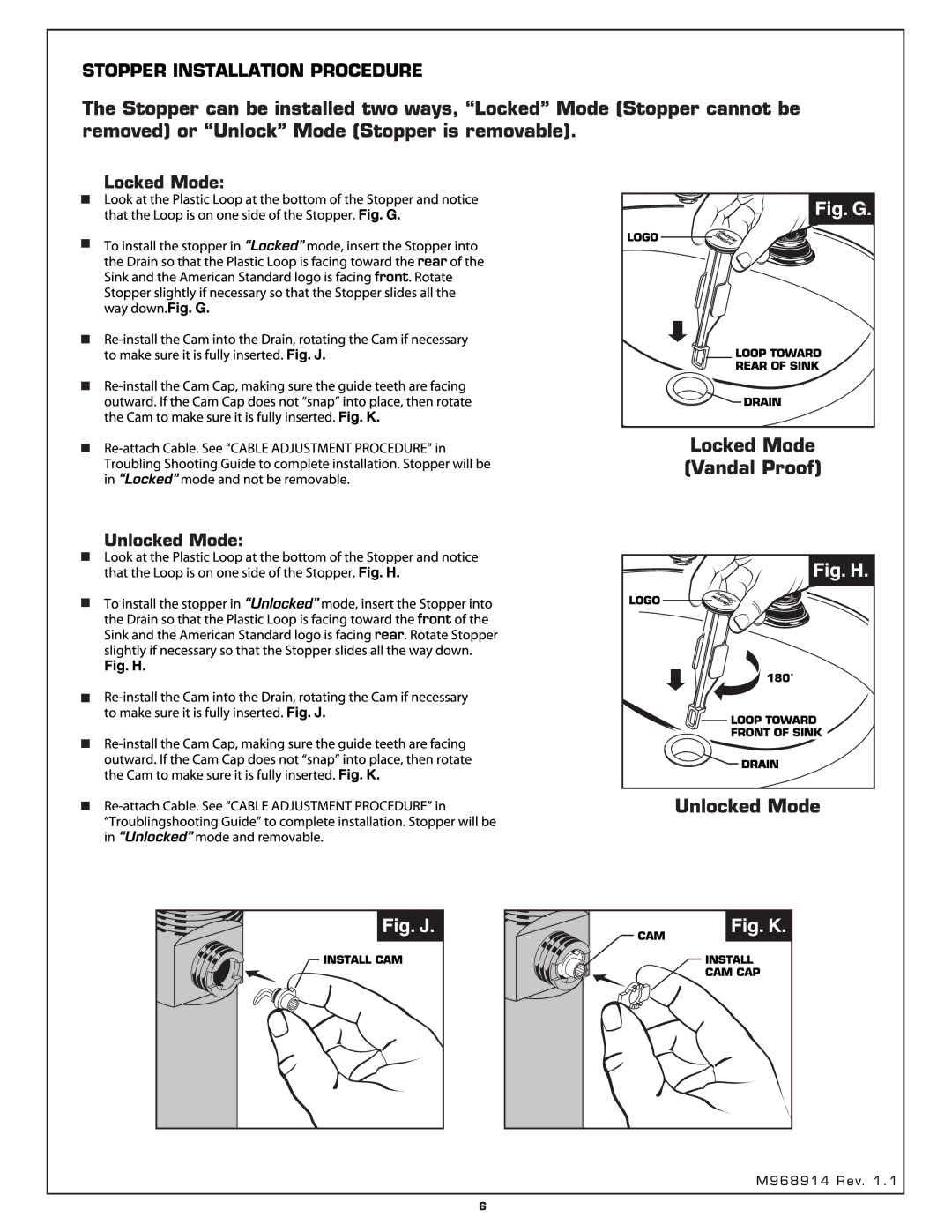 American Standard 6024EZ manual 