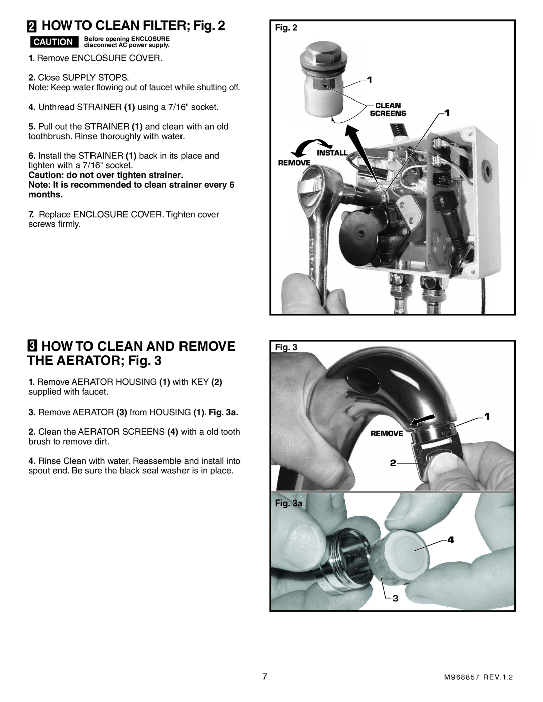 American Standard CERATRONIC Proximity Faucet with Touch-Free Temperature Control, 6058.105 HOW to Clean Filter Fig 