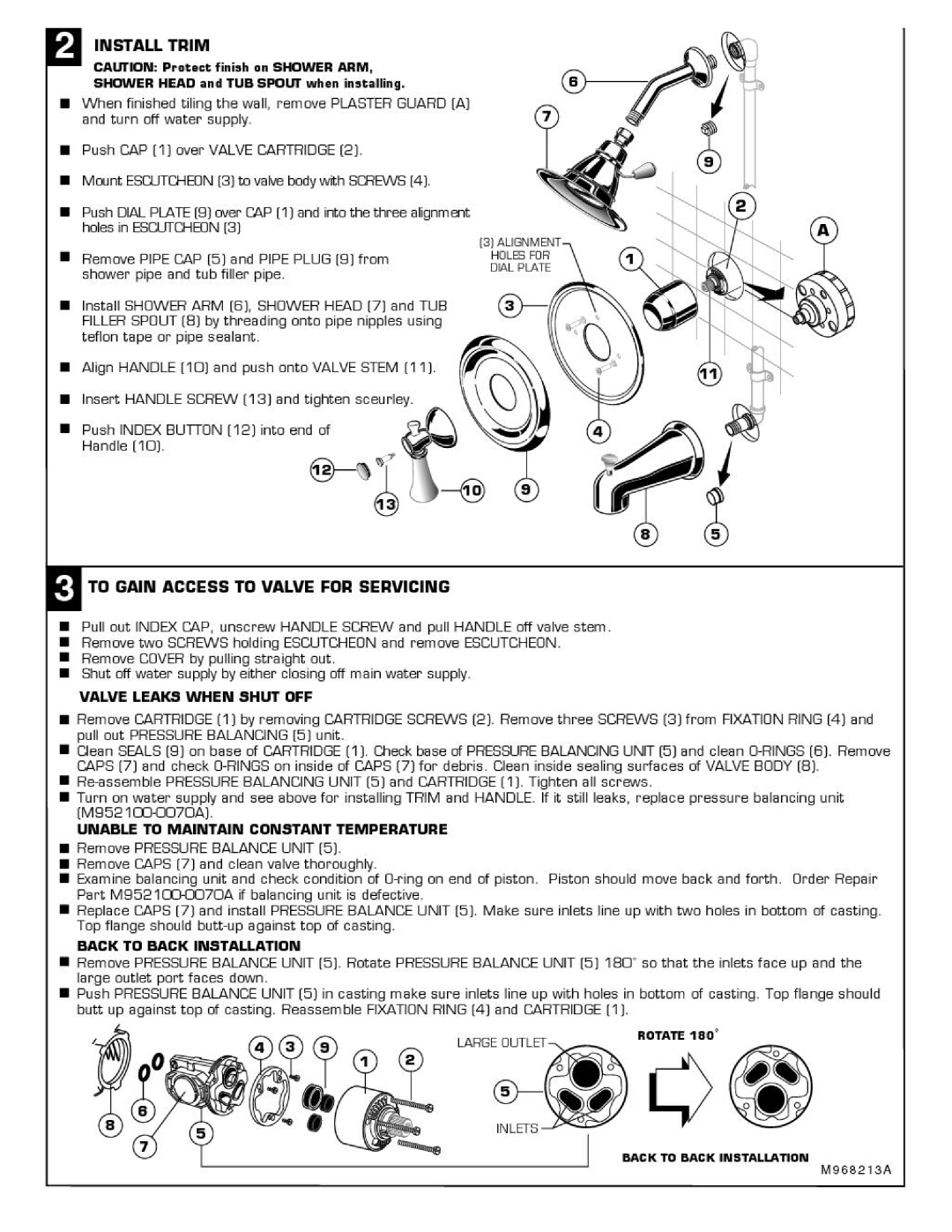 American Standard 6180, 6181 manual 